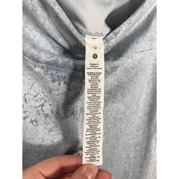 Lululemon Womens Fast & Free Legging Tight 12 Blue Fog Water Athleisure - Picture 10 of 13